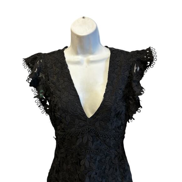 Lost + Wander Madonna Blossom Flutter Sleeve Organza Midi Dress Sz S Whimsygoth - Picture 5 of 8